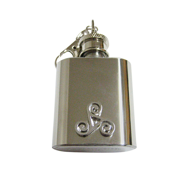 Rounded Celtic Design Keychain Flask - Picture 1 of 1